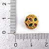Hollow Rack Plating Brass Colorful Cubic Zirconia Beads KK-L236-14G-3