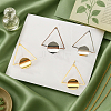 4Pairs 2 Colors Iron Stud Earrings EJEW-HY0001-13-3