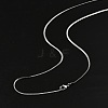 2mm Rack Plating Brass Herringbone Chain Necklaces for Women Men MAK-L044-20P-3