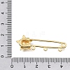 Star Brass Safety Pins Brooch Findings KK-E802-40A-G-3