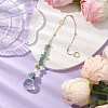 Natural Green Aventurine Chip Hanging Ornaments HJEW-TA00262-02-2