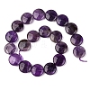 Natural Amethyst Flat Round Bead Strands G-L246-23-4