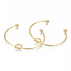 304 Stainless Steel Love Knot Cuff Bangle Making LS-MAK-S073-001G-1