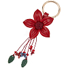 Leather and Alloy Keychain HJEW-WH20022-04A-03-1