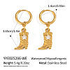 304 Stainless Steel Shoes with Star Hoop Earrings KC5078-4-1