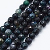 Faceted Natural Agate Beads Strands G-F561-6mm-D10-1