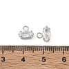 Brass Pave Clear Cubic Zirconia Charms CU-CBAD360-04P-03-3