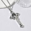 Religion 201 Stainless Steel Enamel Saint Benedict Crucifix Cross Pendant 304 Stainless Steel Box Chain Necklaces SA-CBA3211-03P-2