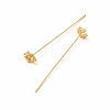 Brass Crystal Rhinestone Flower Head Pins X-KK-A178-03G-3