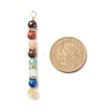 7 Chakra Mixed Gemstone Copper Wire Wrapped Big Pendants PALLOY-JF01899-01-3