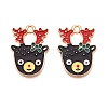 Christmas Theme Alloy Enamel Pendants ENAM-T020-10D-2