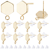 Brass Stud Earring Findings KK-BBC0028-29A-7