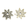 8-Petal Tibetan Style Alloy Flower Bead Caps TIBEB-2347-AS-LF-1