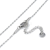 304 Stainless Steel Serpentine Chain Necklaces NJEW-U004-02P-3