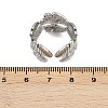 304 Stainless Steel Adjustable Open Cuff Rings for Women RJEW-K299-01P-5