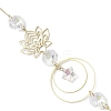 Glass Teardrop Hanging Suncatchers HJEW-JM04250-4