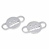 Halloween Theme Expression 304 Stainless Steel Links Connectors STAS-N095-069-2