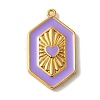 Rack Plating Brass Enamel Pendant KK-A229-31G-06-1