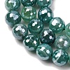 Electroplated Natural Agate Beads Strands G-B191-A07-10mm-09-3