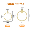 SUPERFINDINGS 40Pcs 2 Style Alloy Connector Charms FIND-FH0007-15-2
