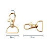 Zinc Alloy Swivel Lobster Claw Clasps PALLOY-YW0001-02G-4