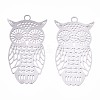 Tarnish Resistant 201 Stainless Steel Filigree Pendants STAS-R102-23P-1