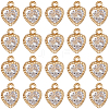 50Pcs Heart Alloy Charms ZIRC-SC0001-32G-1