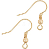 Brass Earring Hooks KK-BC0005-08G-1