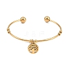 10Pcs Ion Plating(IP) 304 Stainless Steel Cuff Bangles BJEW-M284-20G-01-2