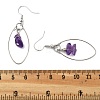 Natural Amethyst Dangle Earrings X-EJEW-JE02150-03-3