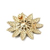 Flower Rhinestone Brooch JEWB-G040-08G-02-2