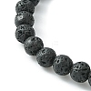 12Pcs 12 Style Twelve Constellations 304 Stainless Steel & Natural Lava Rock Beaded Stretch Bracelets Set BJEW-JB09463-5