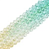 Gradient Color Baking Painted Glass Bead Strands DGLA-A039-T2mm-A013-4