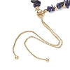 Adjustable Natural Lapis Lazuli Chips Beaded Slider Bracelets for Women BJEW-JB10489-4