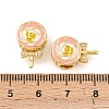 Brass Micro Pave Clear Cubic Zirconia European Beads KK-Z140-01G-3