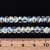 Electroplate Transparent Glass Beads Strands EGLA-N022-05B-C07-4