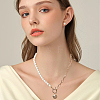 4Pcs 4 Style Natural Shell & Imitation Pearl Beaded Necklaces Set NJEW-AN0001-53-5