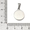 Textured 304 Stainless Steel Pendants STAS-A140-02P-6-3