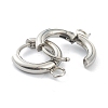 Tarnish Resistant 201 Stainless Steel Huggie Hoop Earring Findings STAS-P283-01A-P-2