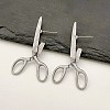 Alloy Scissor Stud Earrings for Unisex EJEW-V006-07-1