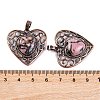 Natural Rhodonite Peach Love Heart Pendants G-G158-01-14-3