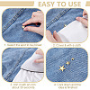 1200Pcs 4 Styles Aluminum Hotfix Iron On Star Studs FIND-NB0006-17G-3