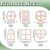 60Pcs 6 Styles Wood Elf Door WOOD-WR0001-29-2