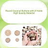 CHGCRAFT 240Pcs 4 Styles 2-Hole Flat Round Coconut Buttons BUTT-CA0001-10-5