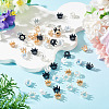48Pcs 4 Colors Tibetan Style Alloy Europran Beads FIND-TA0010-46-6