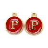 Golden Plated Alloy Enamel Charms ENAM-S118-03P-1