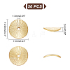 DICOSMETIC Textured Brass Beads KK-DC0001-06-2