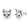 Anti-Tarnish Rhodium Plated 925 Sterling Silver Stud Earrings STER-BB72117-7