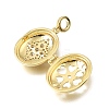 Brass Micro Pave Clear Cubic Zirconia Diffuser Locket Pendants KK-A303-28E-G-2