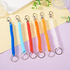 6Pcs Plastic Spiral Retractable Spring Coil Keychains KEYC-TA0004-83-5